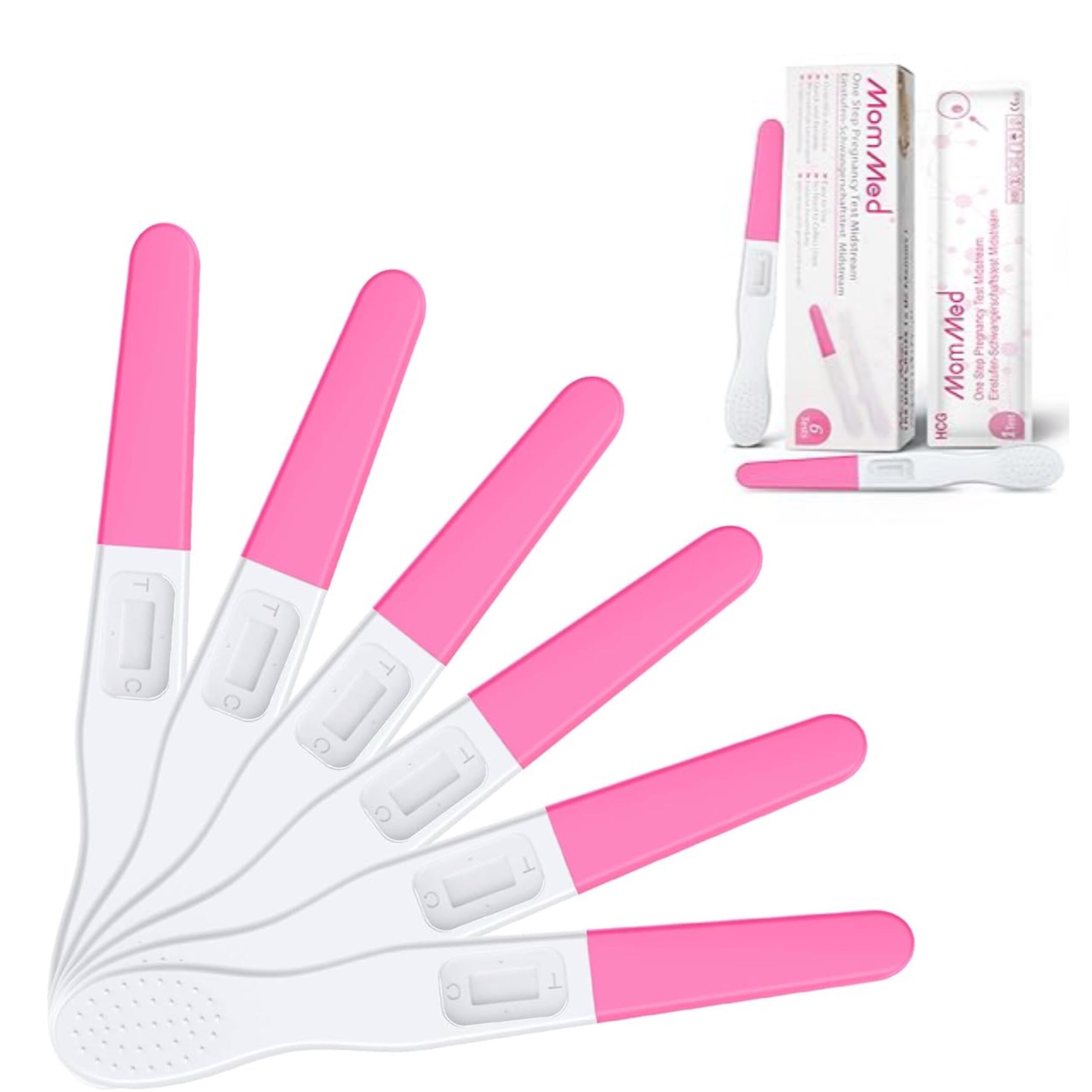 f7831e00-220c-4c6e-9f36-29a17ba3d6a2 مجموعة اختبارات حمل منزلية من مام مِد HCG6P، نتائج سريعة ودقة تفوق 99%، 6 قطع - الصورة 1