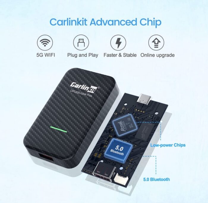 ⁦محول CarPlay لاسلكي CarlinKit 3.0 – تحويل CarPlay السلكي إلى لاسلكي للسيارات⁩ - الصورة ⁦4⁩