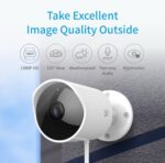 ⁦كاميرا مراقبة خارجية YI 1080P – WiFi، مقاومة للعوامل الجوية، صوت ثنائي الاتجاه ورؤية ليلية⁩ - الصورة ⁦2⁩