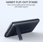 باور بانك Aukey 10000 مللي أمبير/ساعة مع شحن لاسلكي وحامل هاتف قابل للطي - الصورة 2