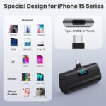 ⁦باور بانك صغير بسعة 5200 مللي أمبير مزوّد بموصل USB-C مدمج وشاشة LCD⁩ - الصورة ⁦2⁩