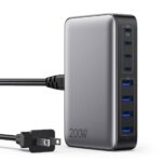شاحن USB-C 200 واط GaN III – موزع شحن سريع مع 8 منافذ لجميع الأجهزة