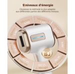 جهاز إزالة الشعر ZKMAGIC IPL – 999,900 ومضة، 9 مستويات طاقة، للرجال والنساء - الصورة 5