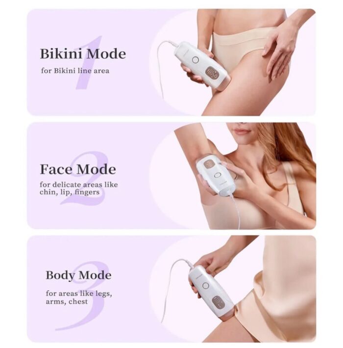 ⁦جهاز إزالة الشعر Hikyskin IPL – تبريد ثلجي، 9 مستويات طاقة، ضربات بلا حدود إزالة شعر سريع وآمن⁩ - الصورة ⁦5⁩