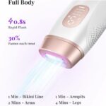 جهاز إزالة الشعر Hikyskin IPL – تبريد ثلجي، 9 مستويات طاقة، ضربات بلا حدود إزالة شعر سريع وآمن - الصورة 6