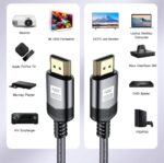 كابل HDMI 4K فائق السرعة بطول 5 متر متوافق مع MacBook Pro وPS5 وXbox وأجهزة التلفاز والشاشات - الصورة 5