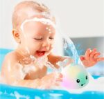 ⁦مجموعة ألعاب الاستحمام التفاعلية للأطفال ألعاب مائية دوارة مع رش الماء وموسيقى⁩ - الصورة ⁦8⁩