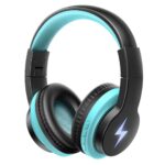 سماعات رأس أطفال لاسلكية وسلكية قابلة للطي بميكروفون LED وحماية السمع