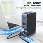 ⁦محطة إرساء USB-C HOPDAY 15 في 1 لشاشات متعددة وشحن سريع لأجهزة الكمبيوتر⁩ - الصورة ⁦5⁩