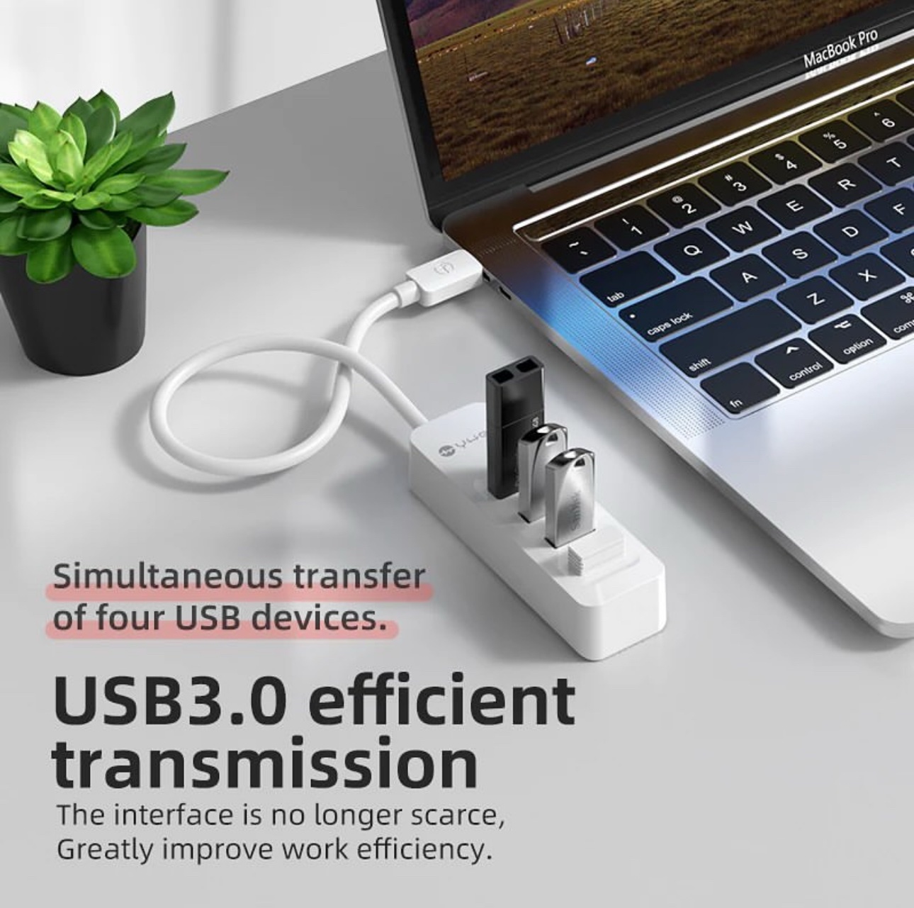 img_6111 موزع USB-C Yhemi 7 في 1 مع HDMI مزدوج وشحن سريع 100 واط ونقل بيانات - الصورة 5