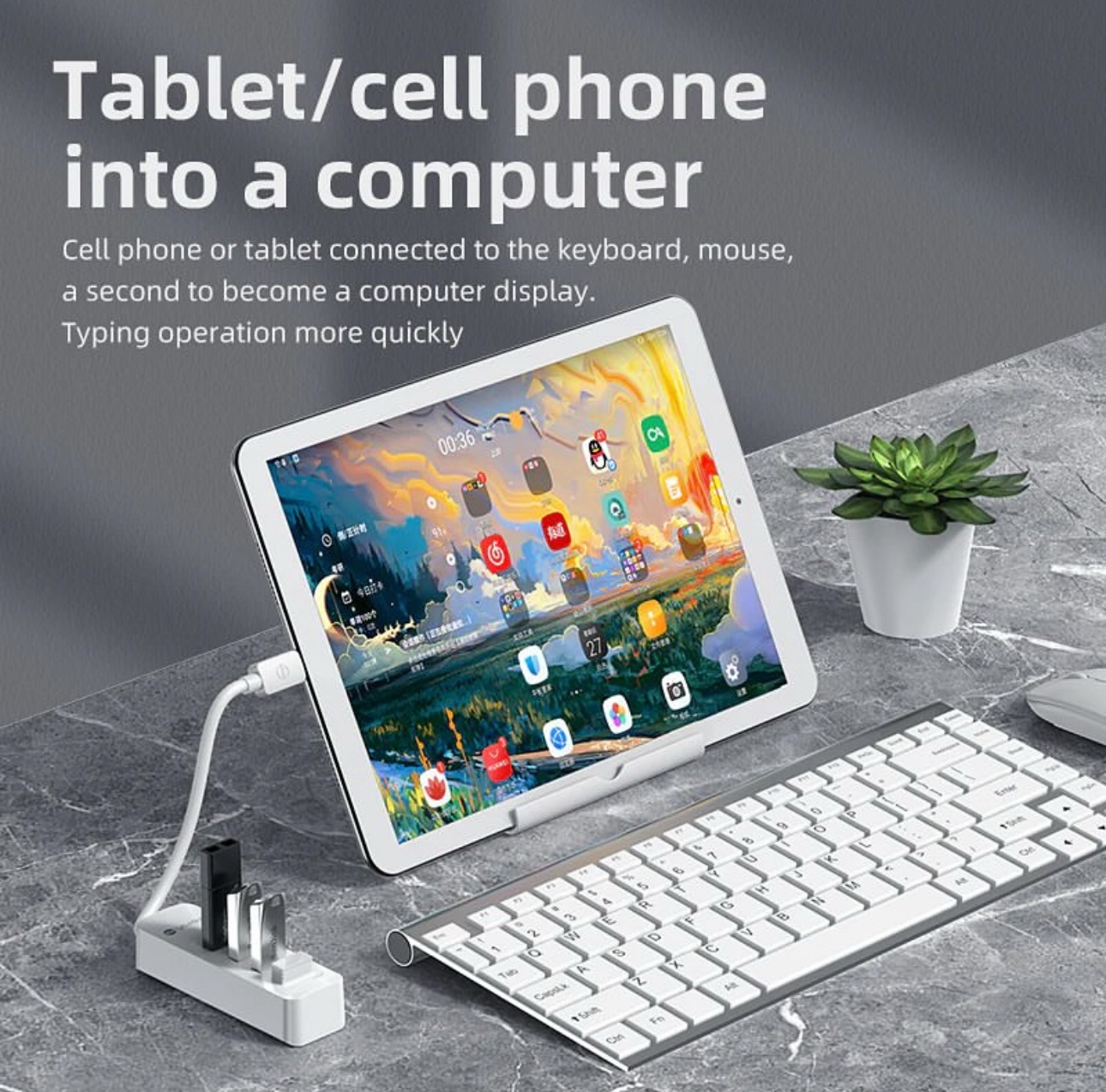 img_6112 موزع USB-C Yhemi 7 في 1 مع HDMI مزدوج وشحن سريع 100 واط ونقل بيانات - الصورة 6