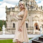 ⁦حقيبة كلاتش نسائية ذهبي من UBORSE أنيقة مع سلسلة قابلة للفصل⁩ - الصورة ⁦6⁩