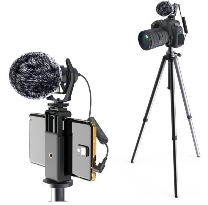 ⁦مجموعة ميكروفون DigiPower DP-DM15F عالية الأداء للهاتف والكاميرا وتصوير الفيديو⁩ - الصورة ⁦2⁩