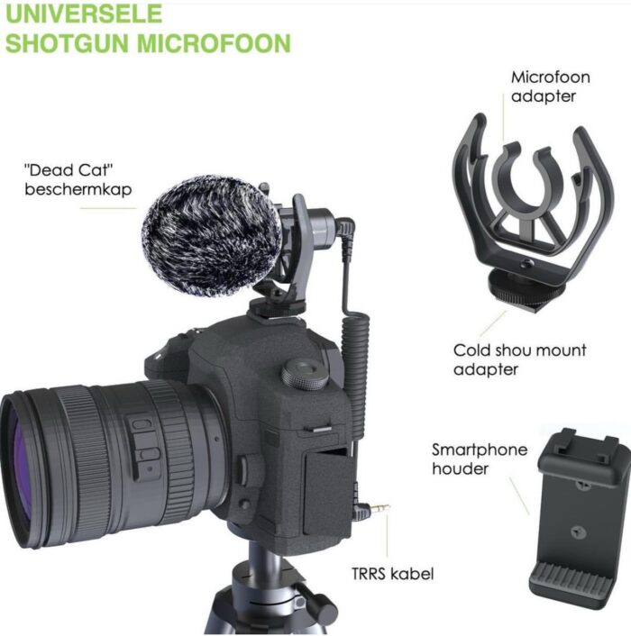 ⁦مجموعة ميكروفون DigiPower DP-DM15F عالية الأداء للهاتف والكاميرا وتصوير الفيديو⁩ - الصورة ⁦6⁩