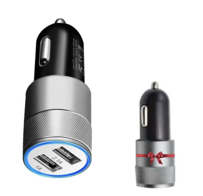 ⁦شاحن سيارة USB مزدوج 2.1A سريع بقدرة ذكية وحماية متكاملة لجميع الأجهزة⁩ - الصورة ⁦1⁩