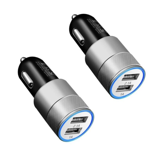 ⁦شاحن سيارة USB مزدوج 2.1A سريع بقدرة ذكية وحماية متكاملة لجميع الأجهزة⁩ - الصورة ⁦2⁩
