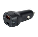 شاحن سيارة مزدوج 20 واط USB-C وUSB-A سريع وآمن لجميع الأجهزة
