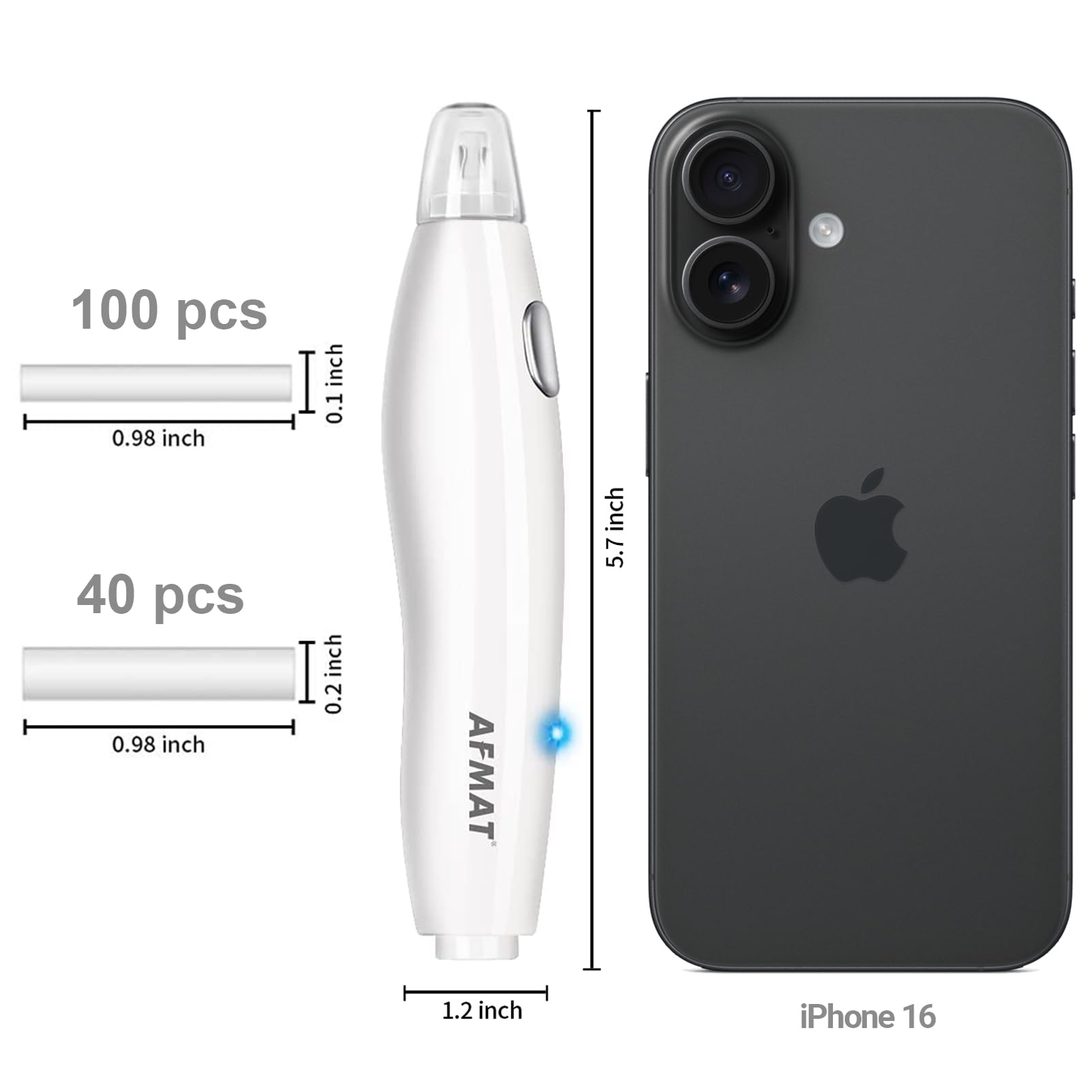 img_7059 ممحاة كهربائية قابلة لإعادة الشحن من أفمات مع 140 إعادة تعبئة وفرشاة للرسم الاحترافي - الصورة 3