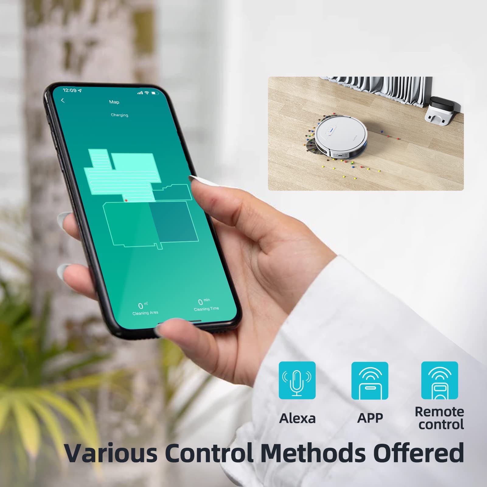 img_7083 مكنسة روبوتية HONITURE G20 الذكية 4 في 1 مع ممسحة وخرائط، شفط قوي وتحكم ذكي شامل - الصورة 4