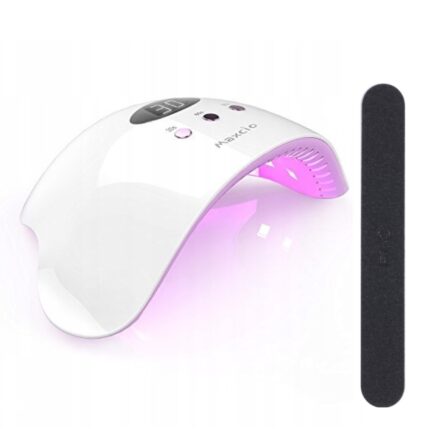 مصباح Maxcio UV LED: تصميم ذكي، شاشة LCD، مؤقت، قاعدة قابلة للإزالة وآمن