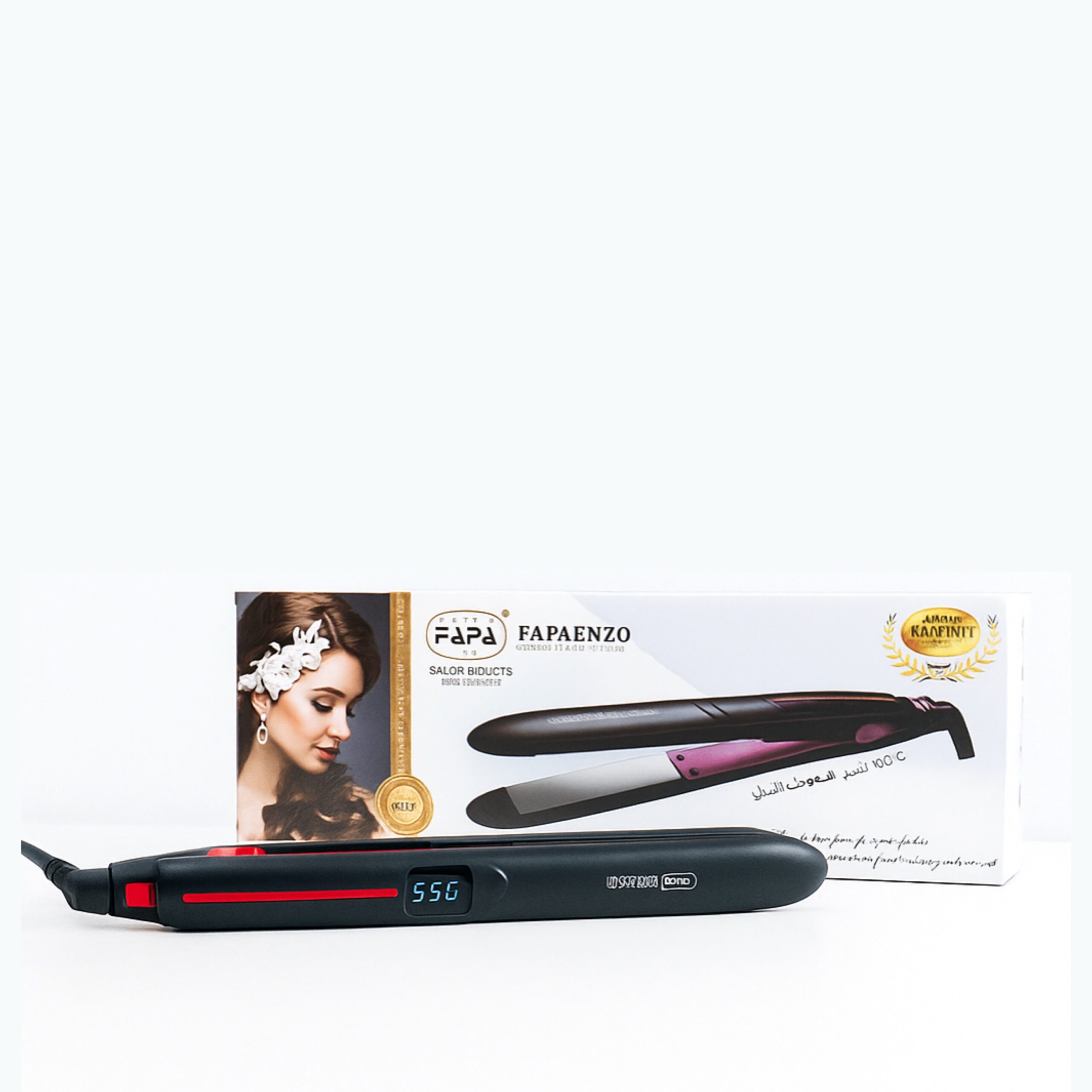 7f012c7f-575a-40f7-b527-8390d86c2076 مكواة فابا إنزو صالون احترافية بالكيراتين بدرجة حرارة عالية وشاشة رقمية LED بقوة 45 واط - الصورة 1