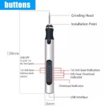 ⁦قلم نقش لاسلكي قابل لإعادة الشحن بتصميم محمول ودقة عالية للاستخدام على المعادن والخشب والزجاج⁩ - الصورة ⁦5⁩