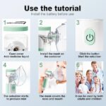 جهاز استنشاق محمول للبالغين والأطفال مع قناعين وقطعة فم قابلة للشحن - الصورة 5