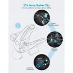 ⁦حامل هاتف سيارة لفتحة التهوية ثابت وقابل للدوران متوافق حتى 6.9 بوصة⁩ - الصورة ⁦8⁩