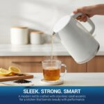 ⁦مجموعة إفطار بيضاء 3 في 1 غلاية محمصة خلاط تصميم أنيق⁩ - الصورة ⁦6⁩