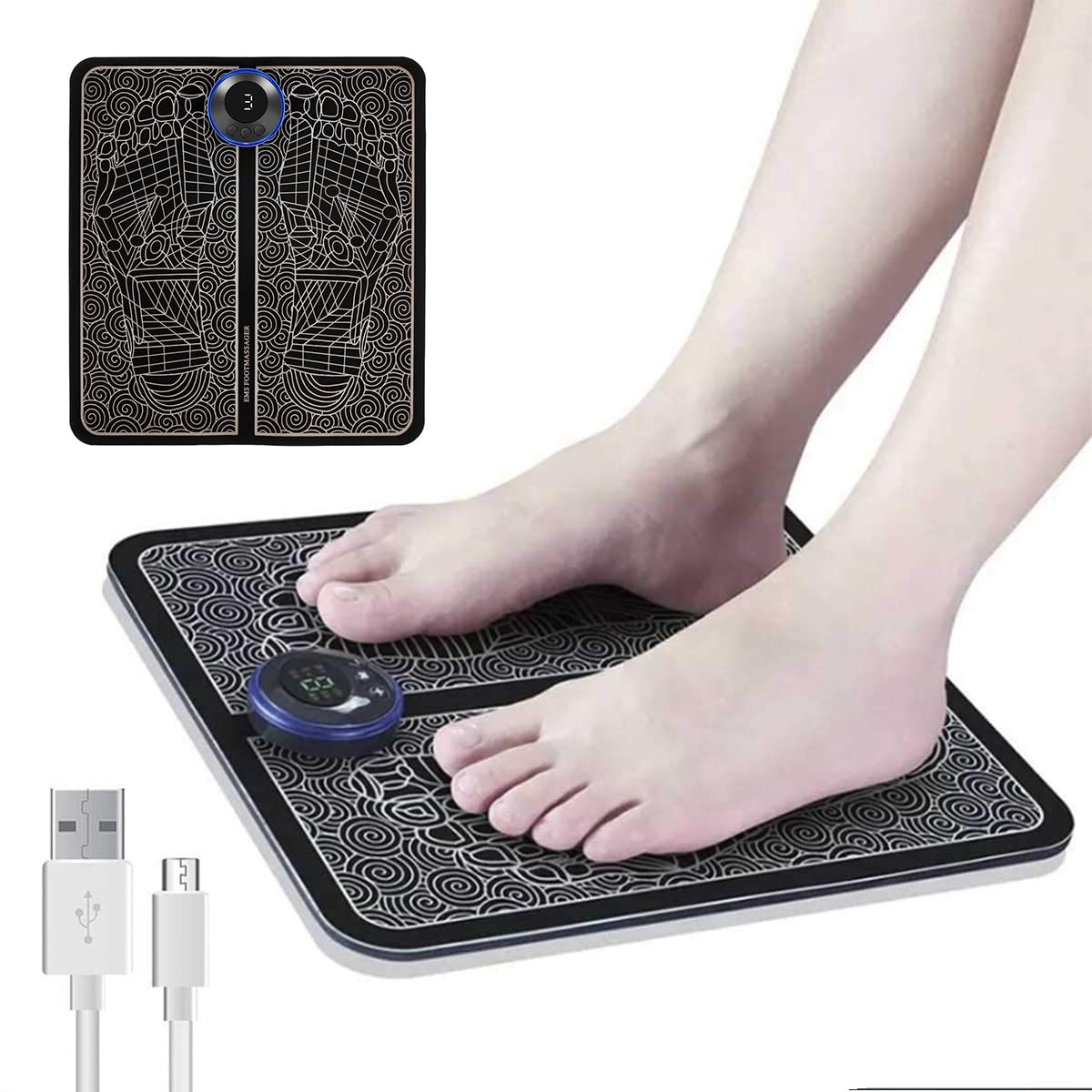 img_9309-2 بساط تدليك قدم EMS بثمانية أوضاع و19 شدة لتحسين الدورة الدموية - الصورة 1