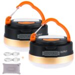 فوانيس تخييم قابلة للشحن بإضاءة رباعية وميزة بنك طاقة وسادة مجاناً