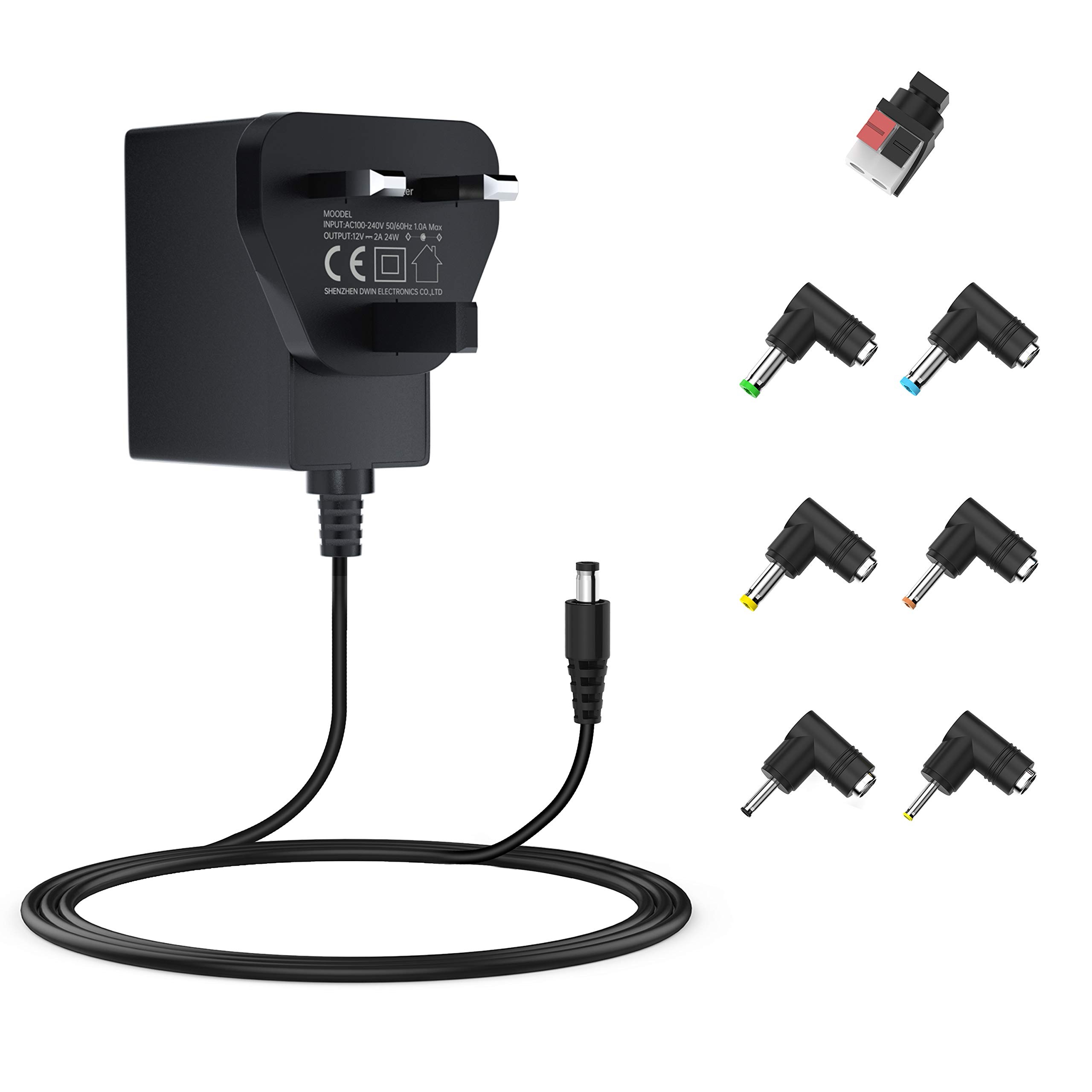 img_9593-2 محول طاقة 12 فولت عالمي مع 7 رؤوس توصيل لأغلب الأجهزة الإلكترونية المنزلية - الصورة 1