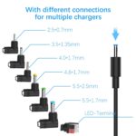 ⁦محول طاقة 12 فولت عالمي مع 7 رؤوس توصيل لأغلب الأجهزة الإلكترونية المنزلية⁩ - الصورة ⁦5⁩