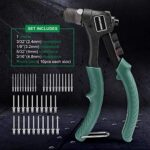 ⁦مسدس تونك أربعة رؤوس قابلة للتبديل مع 40 قطعة برشام⁩ - الصورة ⁦3⁩