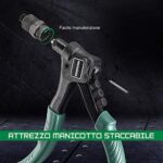 ⁦مسدس تونك أربعة رؤوس قابلة للتبديل مع 40 قطعة برشام⁩ - الصورة ⁦4⁩