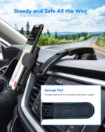 ⁦حامل هاتف سيارة بكوب شفط قوي قابل للدوران ويصلح لهواتف حتى 6.9 بوصة⁩ - الصورة ⁦3⁩