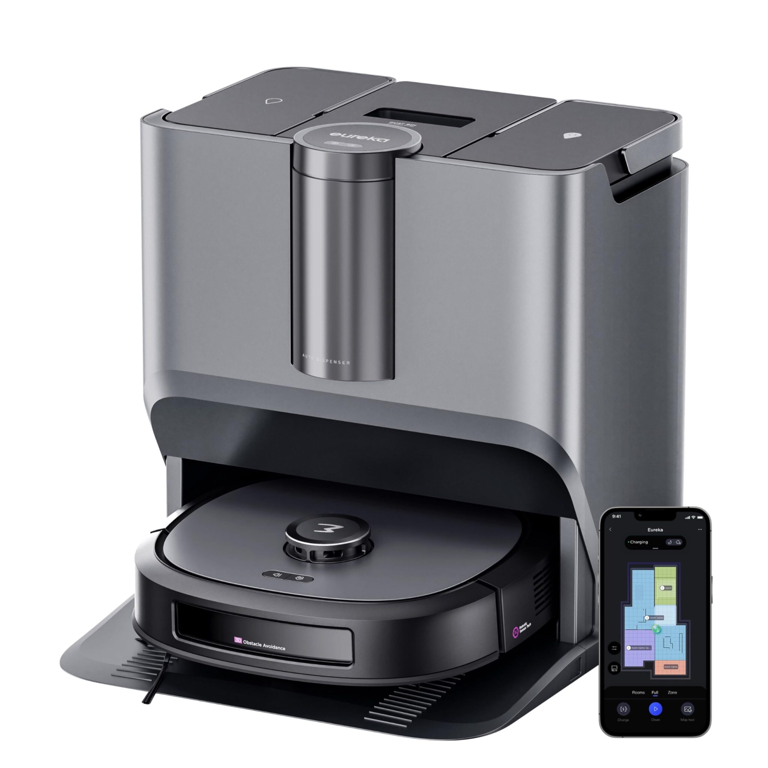 3e81e948-e173-4930-972c-465a6ea4256f مكنسة روبوتية يوريكا J20 مع محطة متعددة الوظائف - الصورة 1