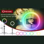 ⁦إضاءة حلقة RGB احترافية 10 بوصات مع حامل ثلاثي وتحكم ذكي⁩ - الصورة ⁦2⁩