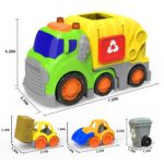 ⁦لعبة شاحنة قمامة للأطفال مع ضوء وصوت وملحقات⁩ - الصورة ⁦4⁩