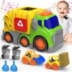 لعبة شاحنة قمامة للأطفال مع ضوء وصوت وملحقات