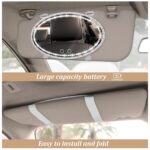 ⁦مرآة فانيتي جيفاوا للسيارة LED قابلة لإعادة الشحن مع 3 أوضاع إضاءة⁩ - الصورة ⁦6⁩