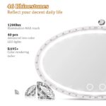 ⁦مرآة فانيتي جيفاوا للسيارة LED قابلة لإعادة الشحن مع 3 أوضاع إضاءة⁩ - الصورة ⁦3⁩