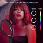 ⁦إضاءة حلقة RGB احترافية 10 بوصات مع حامل ثلاثي وتحكم ذكي⁩ - الصورة ⁦12⁩