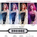 ⁦إضاءة حلقة RGB احترافية 10 بوصات مع حامل ثلاثي وتحكم ذكي⁩ - الصورة ⁦13⁩