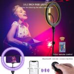 ⁦إضاءة حلقة RGB احترافية 10 بوصات مع حامل ثلاثي وتحكم ذكي⁩ - الصورة ⁦4⁩