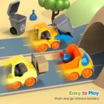 ⁦لعبة شاحنة قمامة المدينة المزدحمة للأطفال مع الضوء والصوت وجرافة وقلابة⁩ - الصورة ⁦4⁩