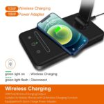 ⁦مصباح مكتب LED يوفر شحن لاسلكي سريع⁩ - الصورة ⁦3⁩