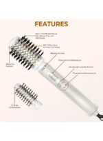 ⁦مجموعة تصفيف 2 في 1 بدوران يمين ويسار مع فرشاة هواء وحرارة⁩ - الصورة ⁦2⁩