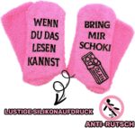 ⁦جوارب نسائية دافئة مضحكة بطباعة سيليكون بتصميم شوكلاته⁩ - الصورة ⁦5⁩