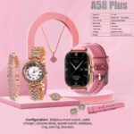 ⁦ساعة مع مجموعة بدائل ألماس فاخرة وصندوق هدايا متكامل للنساء⁩ - الصورة ⁦5⁩